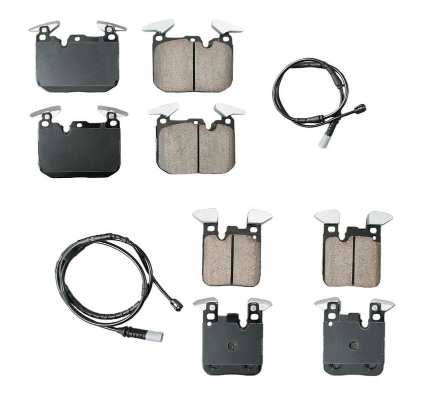 BMW Disc Brake Pad Set Kit - Front and Rear (Ceramic) (EURO) 34218099354 - Akebono Euro Ultra-Premium 4096966KIT